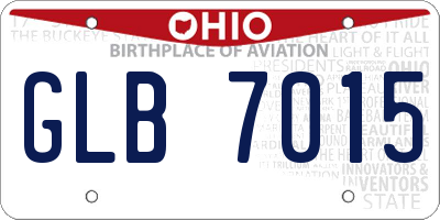OH license plate GLB7015