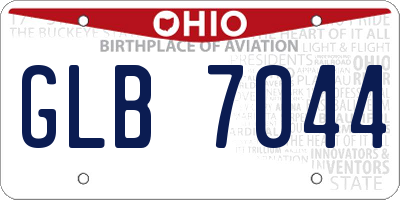 OH license plate GLB7044