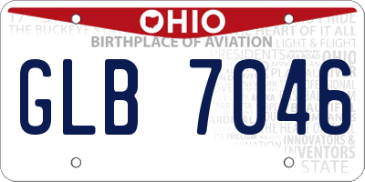 OH license plate GLB7046