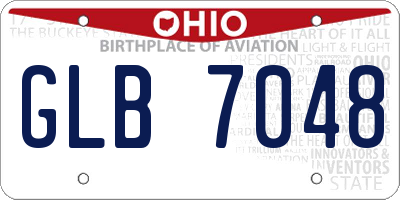 OH license plate GLB7048