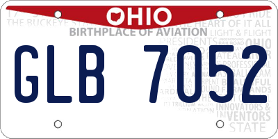 OH license plate GLB7052