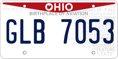 OH license plate GLB7053