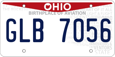 OH license plate GLB7056