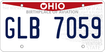 OH license plate GLB7059