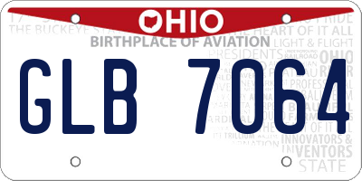 OH license plate GLB7064
