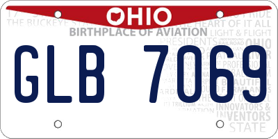 OH license plate GLB7069