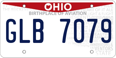 OH license plate GLB7079