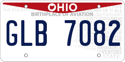 OH license plate GLB7082