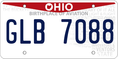 OH license plate GLB7088
