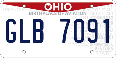OH license plate GLB7091