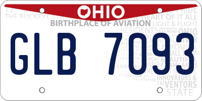 OH license plate GLB7093