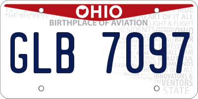 OH license plate GLB7097