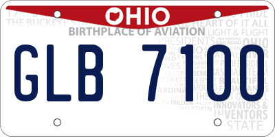 OH license plate GLB7100