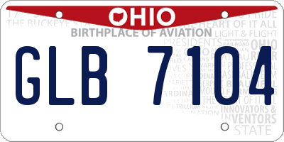 OH license plate GLB7104