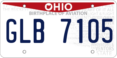 OH license plate GLB7105
