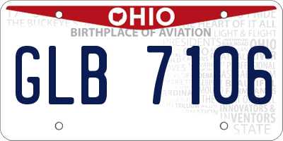 OH license plate GLB7106