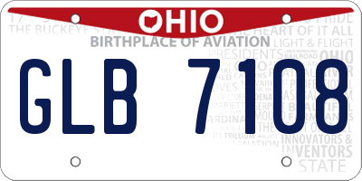 OH license plate GLB7108