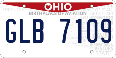 OH license plate GLB7109