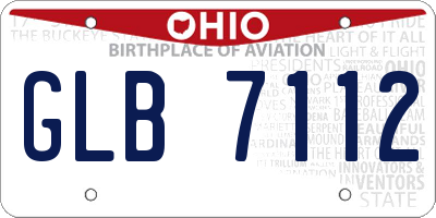 OH license plate GLB7112