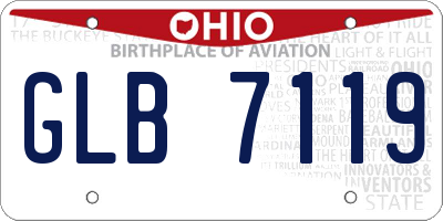 OH license plate GLB7119