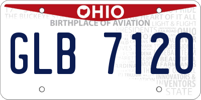 OH license plate GLB7120