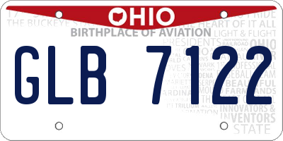 OH license plate GLB7122