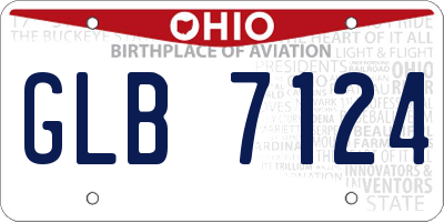 OH license plate GLB7124