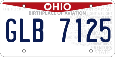 OH license plate GLB7125