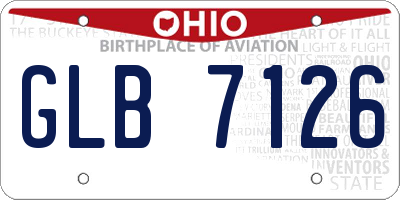 OH license plate GLB7126