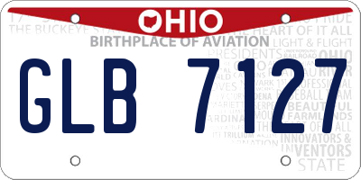 OH license plate GLB7127