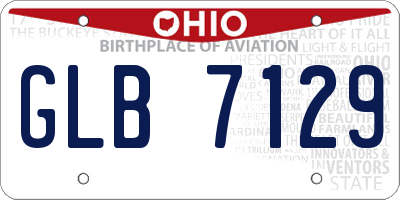 OH license plate GLB7129