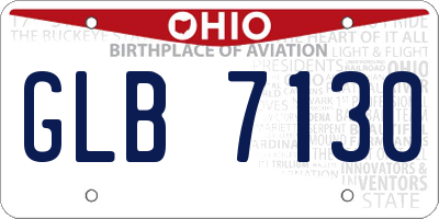 OH license plate GLB7130
