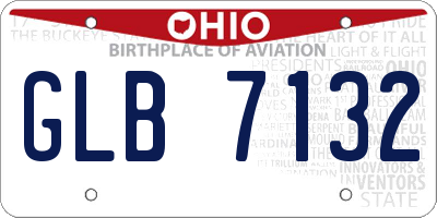 OH license plate GLB7132