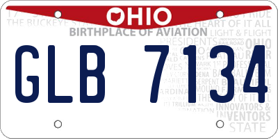 OH license plate GLB7134