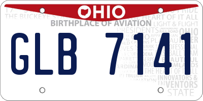 OH license plate GLB7141