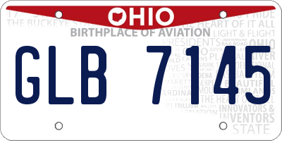 OH license plate GLB7145