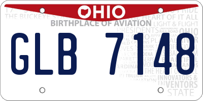 OH license plate GLB7148