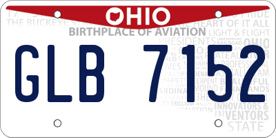 OH license plate GLB7152