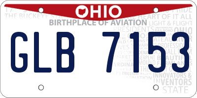 OH license plate GLB7153