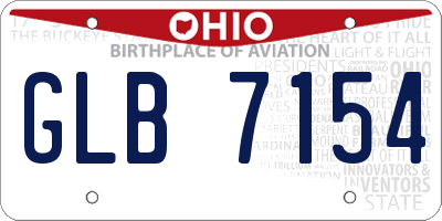 OH license plate GLB7154