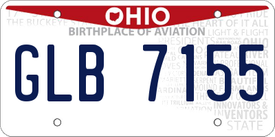 OH license plate GLB7155