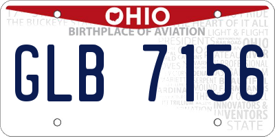 OH license plate GLB7156