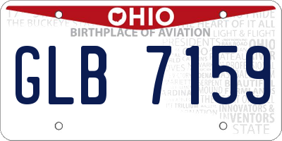 OH license plate GLB7159
