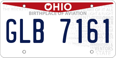 OH license plate GLB7161