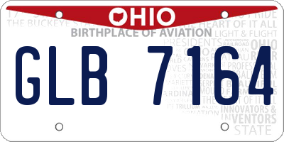 OH license plate GLB7164