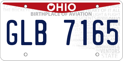 OH license plate GLB7165