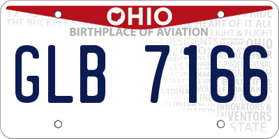 OH license plate GLB7166
