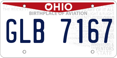 OH license plate GLB7167