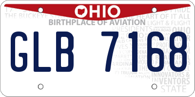 OH license plate GLB7168