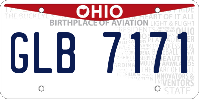 OH license plate GLB7171